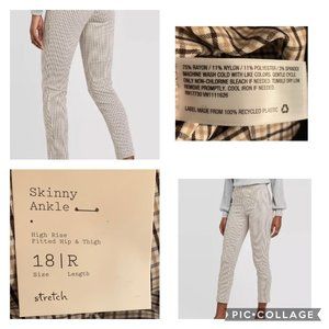New! A New Day Plaid High-Rise Pants Women's 18